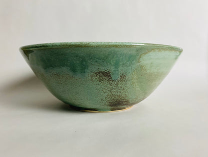 Serving Bowl with a Light Green Glaze