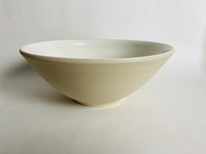 Serving Bowl with a Satin White Glaze
