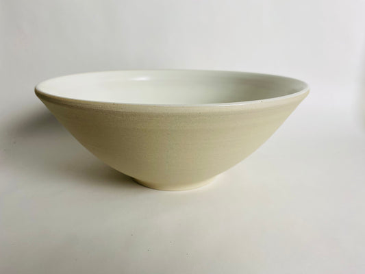 Serving Bowl with a Satin White Glaze