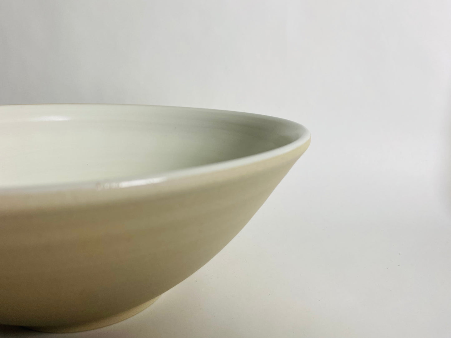 Serving Bowl with a Satin White Glaze
