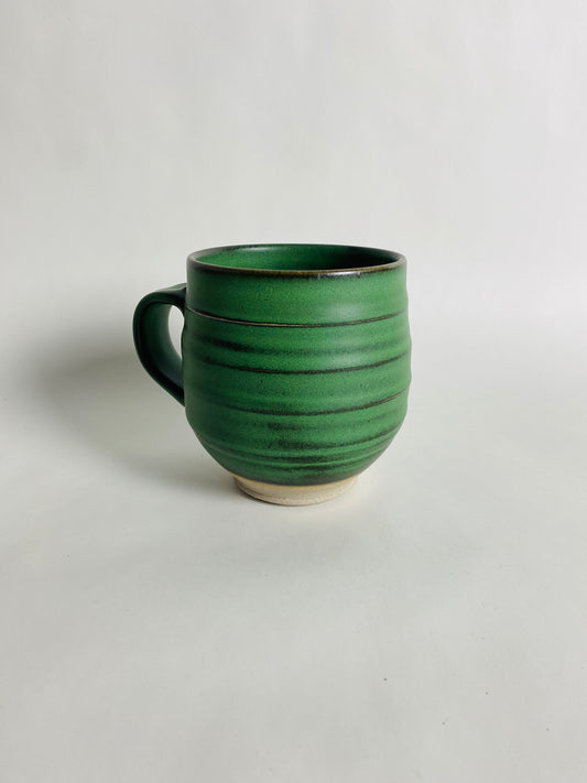 Large Stoneware Mug, Forest Green Glaze