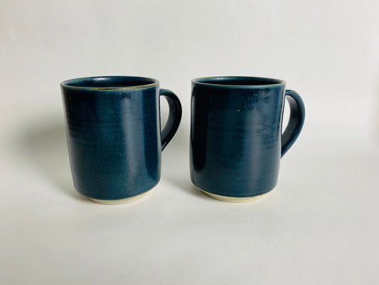 A Pair of Large Midnight Blue Mugs