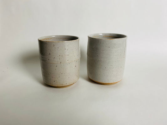 A Pair of White Shino Tumblers