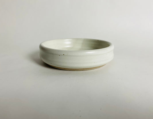Wine Bottle Holder, Satin White Glaze