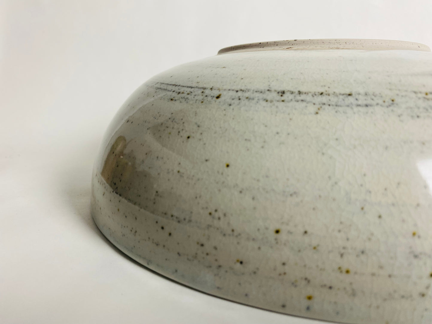 Serving Bowl with a Speckled Celadon Glaze